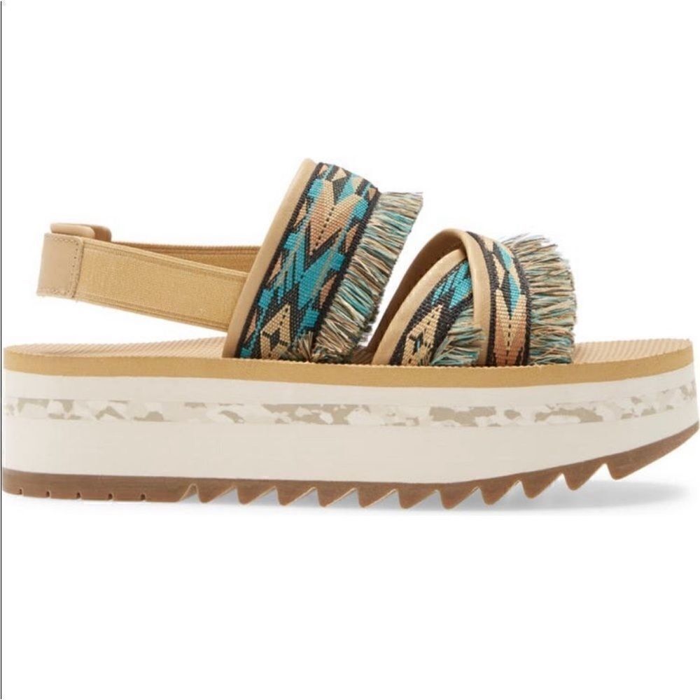 Teva Women’s platform ankle strap heeled sling back sandal Size 7,Sz 8,Sz 9 NIB - Picture 4 of 15
